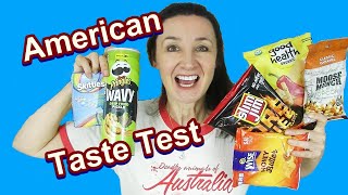 American Taste Test Skittles Drink Mix Pringles Pickle chips Inferno Slim Jims [upl. by Lombard695]