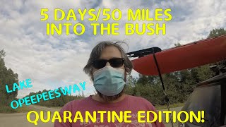 Lake Opeepeesway Solo Kayak Camping 2020 Ep15 5 days50 miles down logging roads into the Bush [upl. by Ahsiekahs]