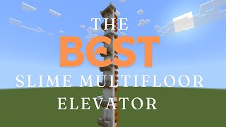 The BEST Slime Block Multifloor Elevator Minecraft BE [upl. by Euqinimod406]