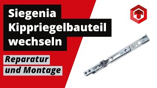 SIEGENIA Kippriegelbauteil MONTAGE REPARATUR  Schwinge  Kippriegellager  Fensterersatzteil [upl. by Herby]