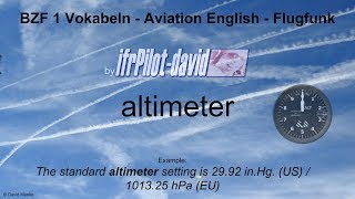 BZF 1  Aviation English Vocabulary AudioPronunciation  EnglishGerman [upl. by Anoed]