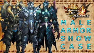 Monster Hunter 4 Ultimate All Male Armor Sets Low Rank High Rank GRank [upl. by Pierro]