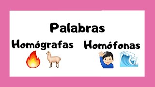 👩🏻‍🏫¿Qué son las palabras HOMÓGRAFAS Y HOMÓFONAS 🤔 [upl. by Nixie]