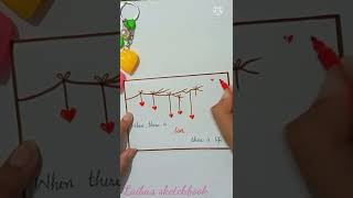 Shorts Border design  Frame  Quotation  Cute drawing Laibas sketchbook [upl. by Ihp]