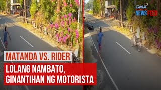 Matanda vs Rider – Lolang nambato ginantihan ng motorista  GMA Integrated Newsfeed [upl. by Tnilf102]