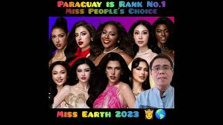 Miss PARAGUAY IS TAKING THE LEAD IN THE WORLDWIDE RANKING in Miss Earth 2023 Miss Peoples Choice [upl. by Hercules]