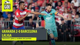 Granada vs Barcelona 02 resumen análisis y goles por LaLiga Santander [upl. by Hanoj]