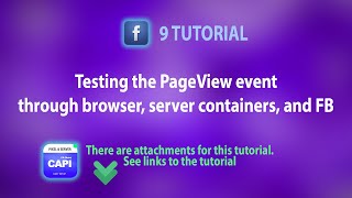 9 Tutorial Testing the PageView event through browser server containers and FB [upl. by Jory399]