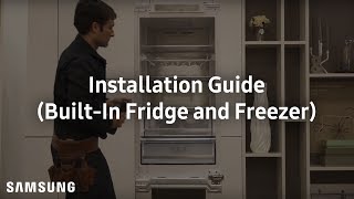 How To Install Samsung Fixed Mounting BuiltIn Fridge and Freezer [upl. by Marston345]