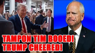 Trump gets MASSIVE OVATION at Alabama game TAMPON Tim Walz BOOED at Michigan football game [upl. by Majka]