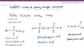 Oxidation number of peroxy compounds [upl. by Ho]