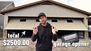 Best DIY Door For a Hangar or Shop Full BUILD [upl. by Aneetsyrk133]