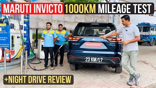 Maruti Suzuki Invicto Mileage Test 🔥 1000 KM 🔥 Most Detailed Drive Review [upl. by Eiramanig787]