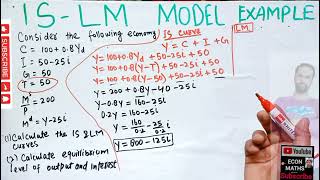 ISLM MODEL mathematicaleconomics macroeconomics [upl. by Akyeluz]