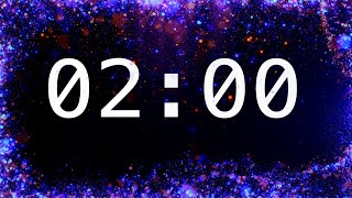 2 Minute Countdown Timer with Alarm  Frame that Changes Color  Relaxing Music [upl. by Ylimme]