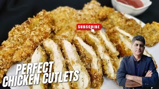 How to Make Perfect Crispy Chicken Cutlets  Perfectly Crispy Chicken Cutlets  Chicken Recipe [upl. by Arretnahs853]