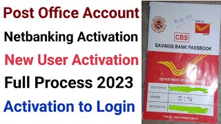 Post office account net banking activation  How to activate net banking in post office account [upl. by Carleen42]