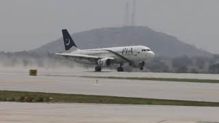 PK 300 landing of the First Flight to New Islamabad International Airport [upl. by Marigolde]