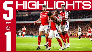 NWANERI SCORES BRACE ON FULL DEBUT 🤩  HIGHLIGHTS  Arsenal v Bolton Wanderers 51  Carabao Cup [upl. by Nylodnew471]