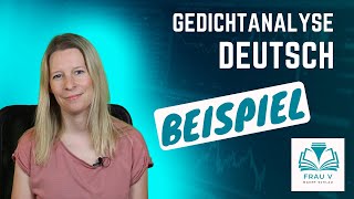 Beispiel Gedichtanalyse  Deutsch Oberstufe [upl. by Naginarb]