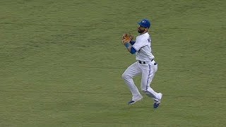 KCTOR Bautista fires to nab Butler at first base [upl. by Irrot353]