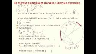 25 Recherche damplitudes dangles  Exemple dexercice [upl. by Norean]