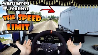 What happens if you drive the SPEED LIMIT in ETS2 Multiplayer  Mixed reality driving on TruckersMP [upl. by Roselyn]