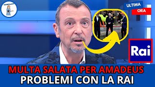 🔥 TERREMOTO IN RAI AMADEUS FUGGE E TRAVOLTA INCIAMPA 💰 MULTA SHOCK E SALATA 😱 [upl. by Eiloj357]