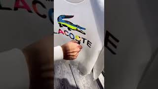 Lacoste Hoodie Logo Changing Color [upl. by Dannye335]