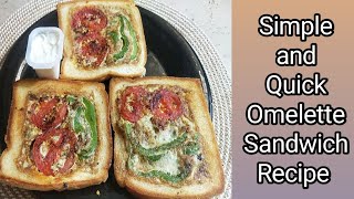 Sandwich Omelette RecipeQuick Breakfast [upl. by Jeniffer878]