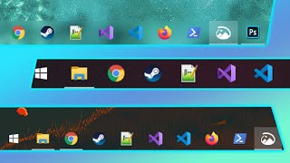 Get Transparent Taskbar in Windows 10 Centered Icons [upl. by Tirzah]