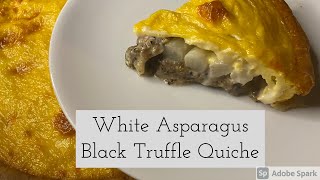 white asparagus black truffle quiche  Vegan and Gluten Free [upl. by Wootten]