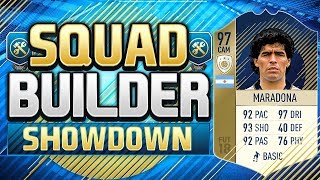 FIFA 18 SQUAD BUILDER SHOWDOWN PRIME ICON MARADONA Diego Maradona SBSD [upl. by Jeramey268]