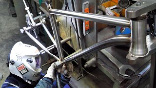 Process of making handmade stainless steel bicycle Korean bike factory [upl. by Animaj]