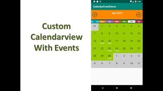 Calendar view with events android [upl. by Weissmann]