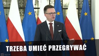 Hołownia ostro o Kaczyńskim To jest zachowanie dziecka które rzuca zabawki [upl. by Annelak]