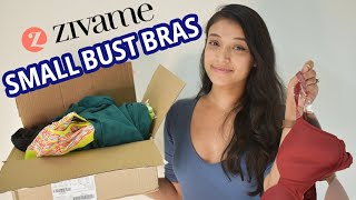 Lingerie 101  Small Bust Bra HAUL  Zivame Haul  Try on Haul [upl. by Nealson]