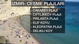 Izmir Çesme PLAJLARI Kleopatra plaji Pirlanta plaji Deliklikoy plaji [upl. by Reichel]