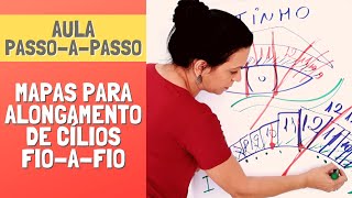 Como fazer mapas para alongamento de cílios fio a fio  passo a passo [upl. by Rybma]