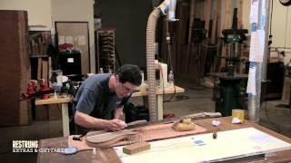 How to Build a Bass Guitar  Step 14  Fretting a Bass [upl. by Haropizt]