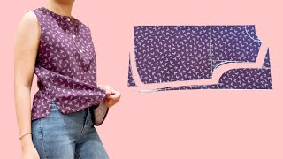 🌹 How to sew a simple blouse for beginners [upl. by Eural599]