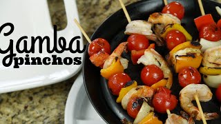 Gamba Pinchos Shrimp Skewers Between The Eats  Cooking Show [upl. by Assin442]