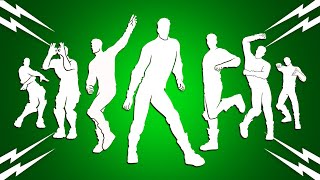 All Popular Fortnite Dances amp Emotes Mine Get Griddy Shimmy Wiggle Looking Good [upl. by Selry912]