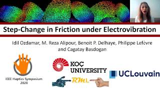 Ozdamar et al StepChange in Friction under Electrovibration IEEE Haptics Symposium 2020 [upl. by Shelman342]