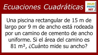 Problema 4 con ECUACIONES CUADRÁTICAS [upl. by Nylaj]