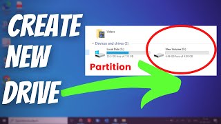 How to Create Partition in Windows 10 amp Windows 11  Create New Drive 2021 [upl. by Celisse]