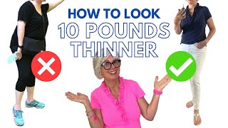 How to Look 10 POUNDS THINNER  10 Tips Women Over 50 [upl. by Elleuqram]