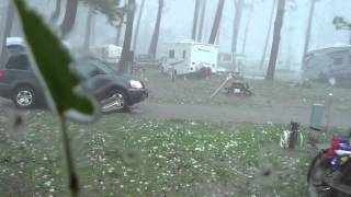 Hail During Cherrystone Campground Tornado 2014 [upl. by Atteve]