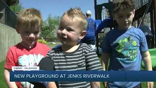 Muscogee Nation opens new playground on Jenks Riverwalk [upl. by Ahseem]