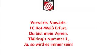 FC RotWeiß Erfurt  Fangesänge mit Text 1 [upl. by Hola]